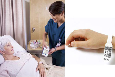 医疗行业上使用二维码识读设备读取腕带条码 医疗行业上使用二维码识读设备读取腕带条码