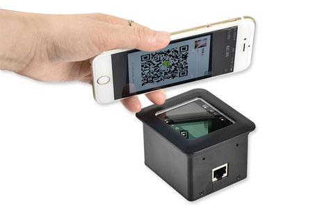 O2O自助终端专用的LV4500系列嵌入式反扫二维码扫码器